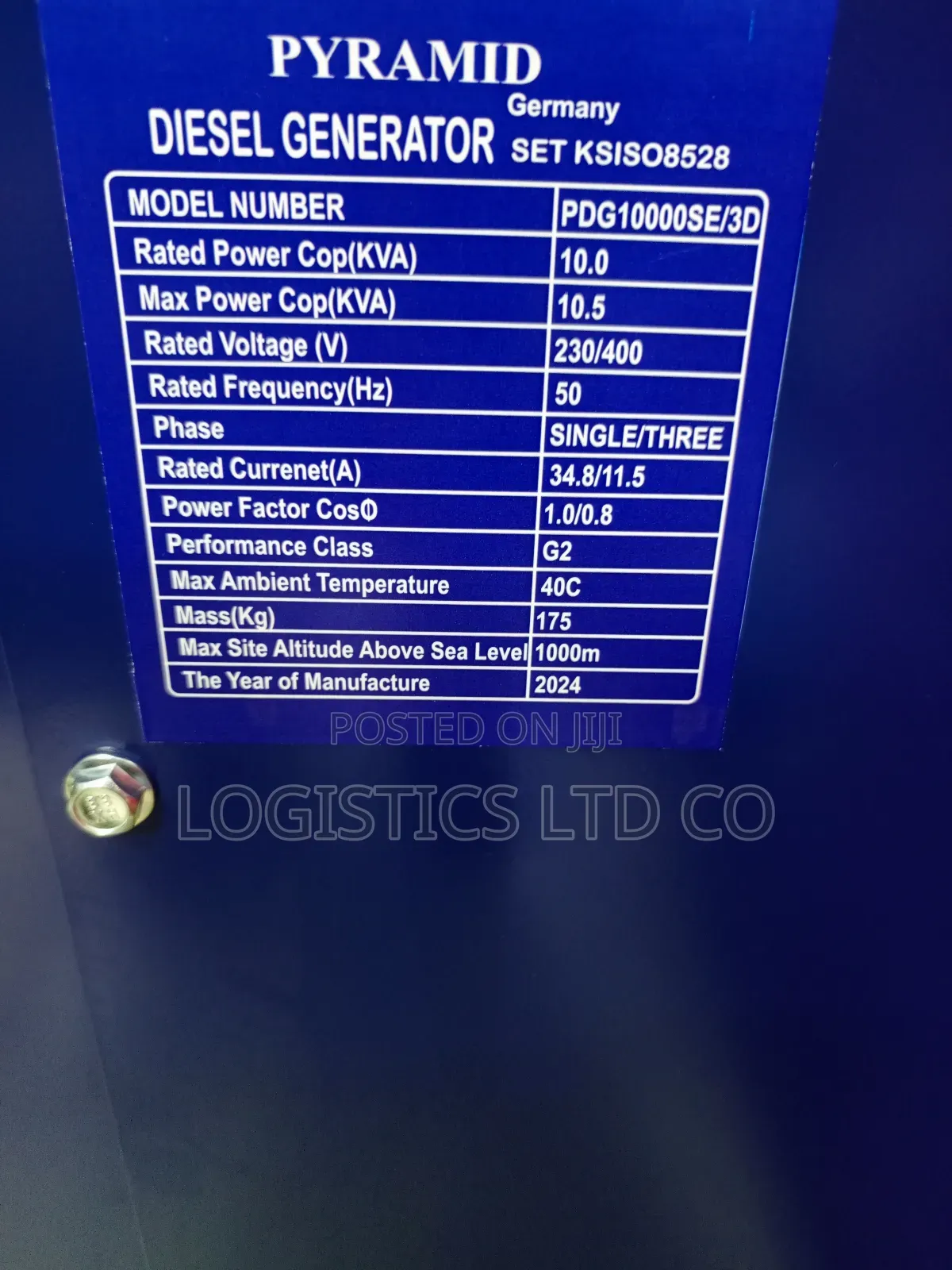 Pyramid Germany 10kva Three Phase Diesel Generator With ATS