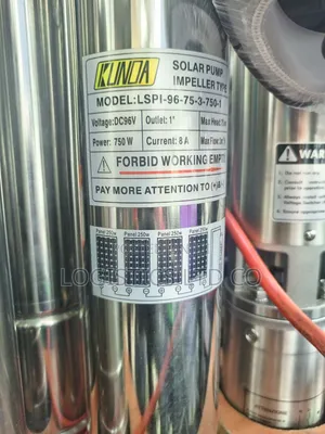 Kunda 75m Solarpump 96v 750watts Impeller Type