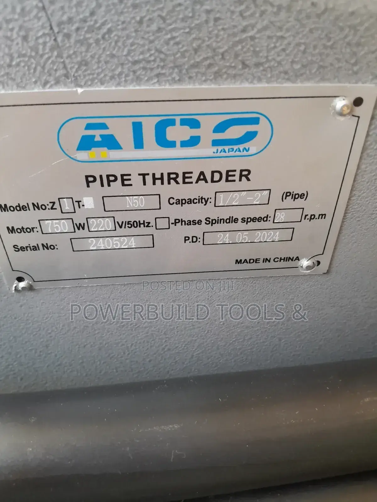 Aico 1/2 ' to 2' Electric Pipe Threader