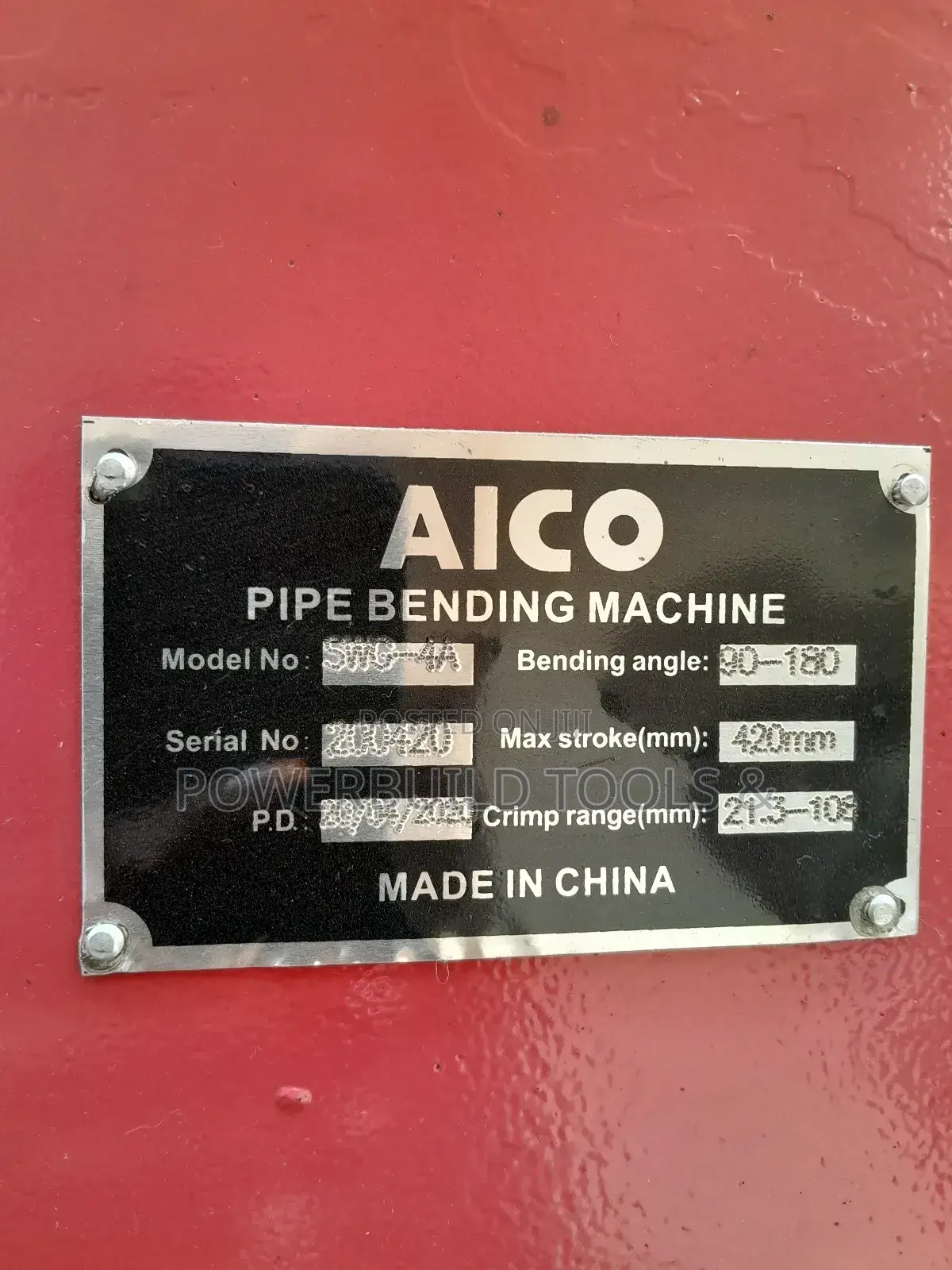 1/2" to 4" Aico Pipe Bender
