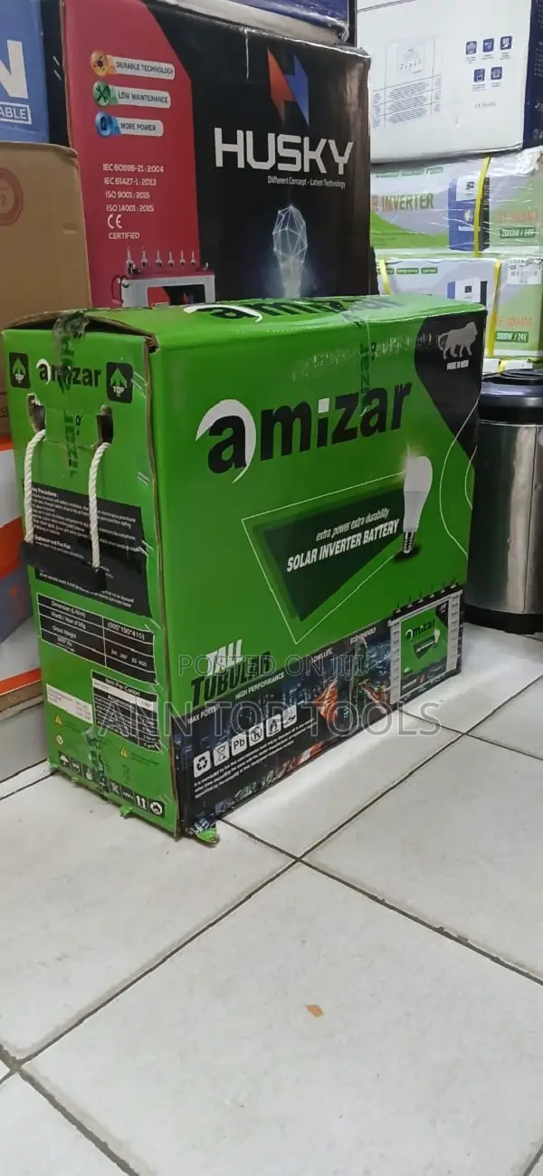 200 Ah Amizar Solar Tall Tubular Backup Battery