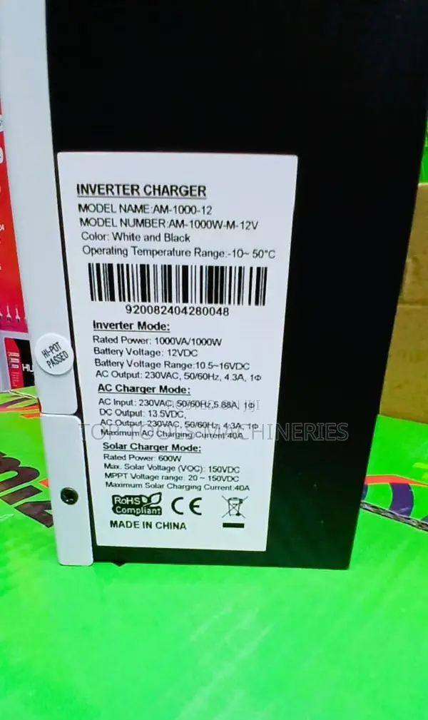 1 Kva Amizar Solar Inverter 12V