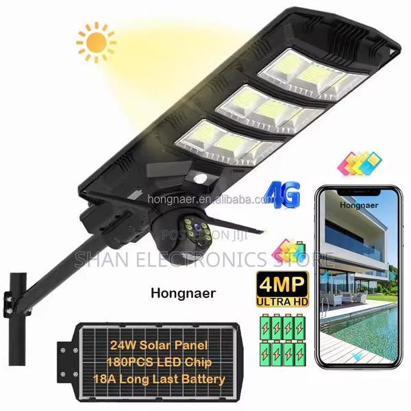 Ip65 Courtyard Solar Streetlight Quality 300w CCTV Camera 4g