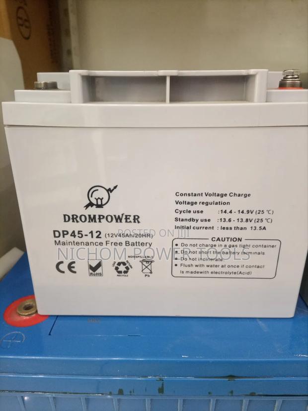 Drompower 12v 45AH Solar Battery - main view