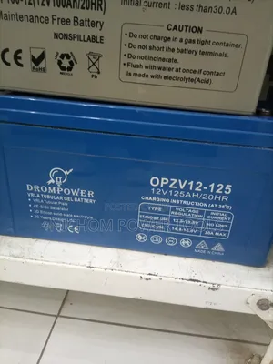 Tubular Gel Battery 12v 125ah Drom Power