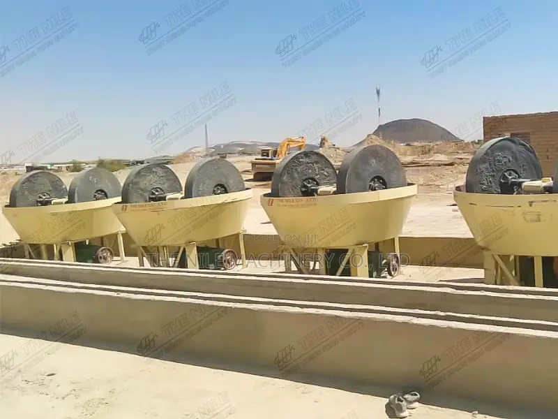 New Gold Ore Beneficiation Equipment Wet Pan Mill for Sale