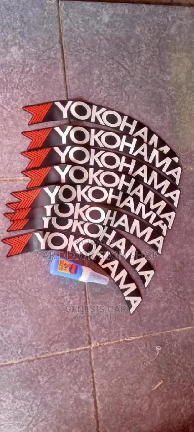 8pcs Yokohama Branded Sportish Tire Stickers