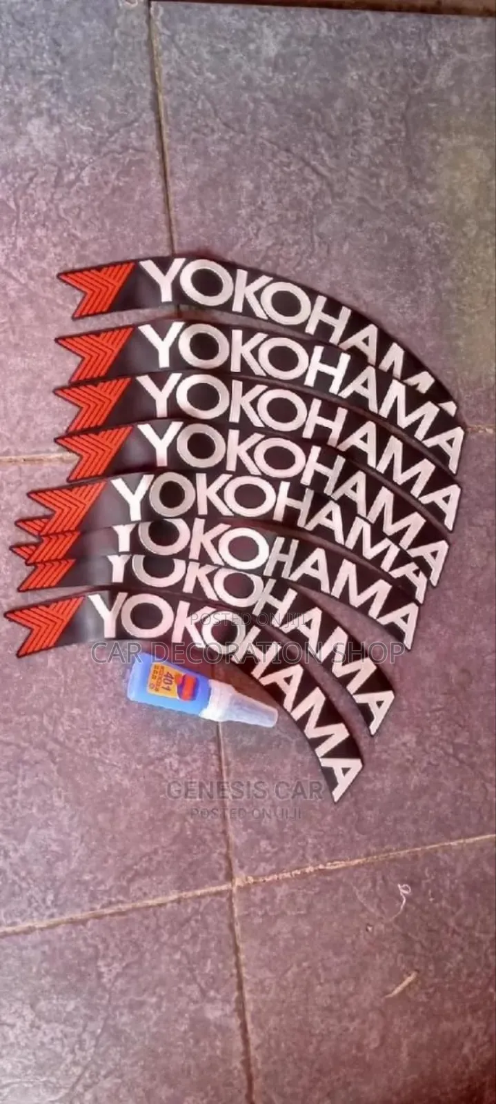 8pcs Yokohama Branded Sportish Tire Stickers