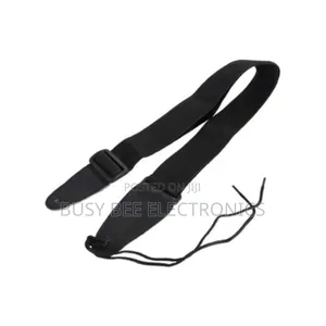 On-Stage Guitar Strap With Leather Ends in Black