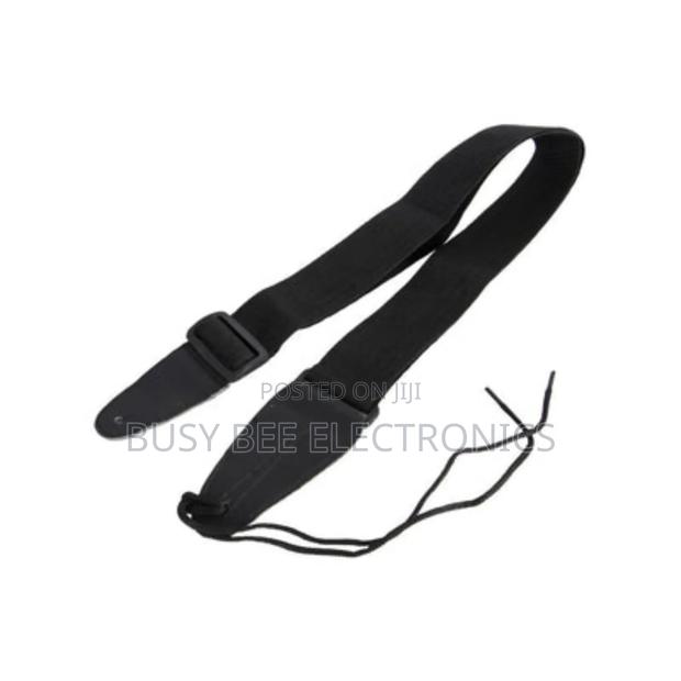 On-Stage Guitar Strap With Leather Ends in Black - main view