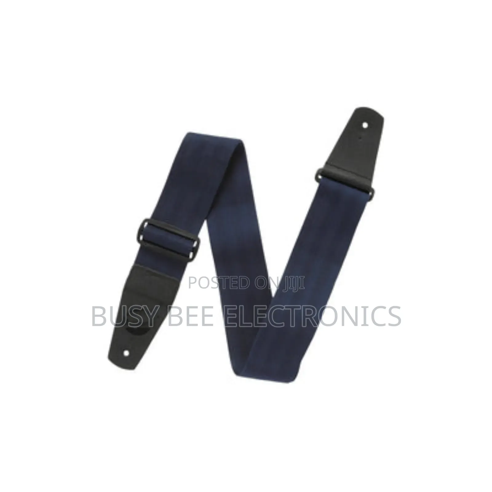 On-Stage Guitar Strap With Leather Ends in Black