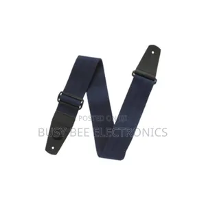 On-Stage Guitar Strap With Leather Ends in Black