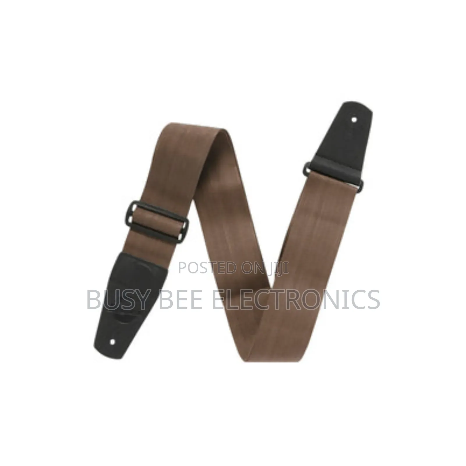 On-Stage Guitar Strap With Leather Ends in Black