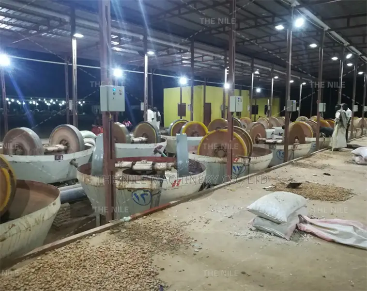 Complete Gold Ore Beneficiation Plant With Wet Pan Mill