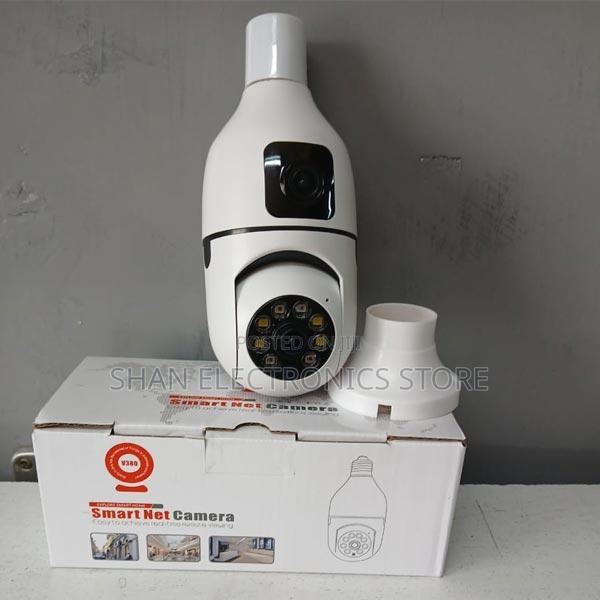 Indoor Network Video Surveillance Double Lens PTZ Bulb Wifi