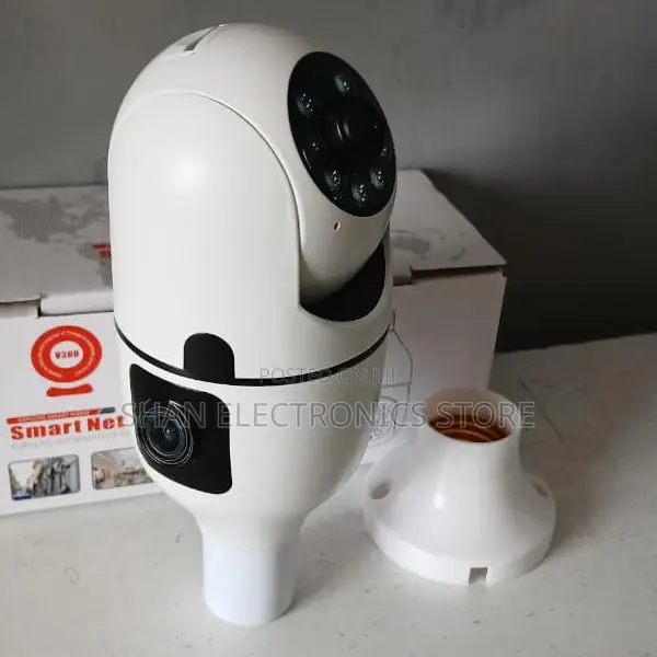 Live View V380 New Double Lens PTZ Bulb Wifi Camera CCTV