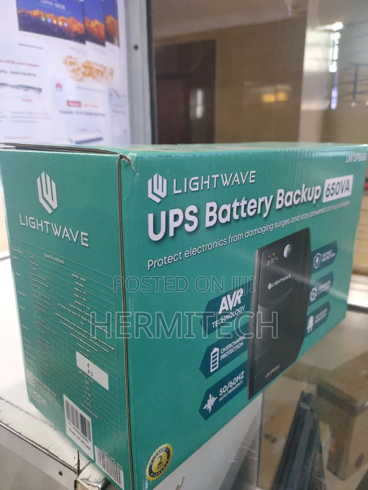 Ups Battery Backup Light Wave 650va