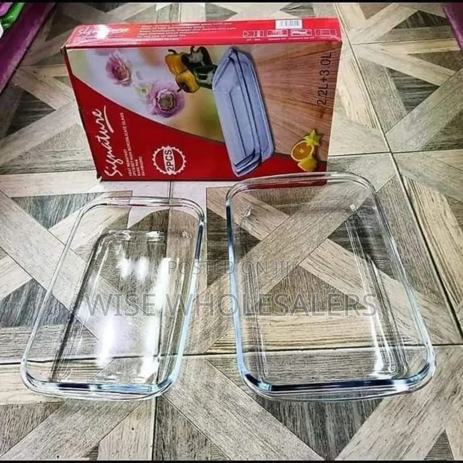Set of 2 Glass Baking Pans 
