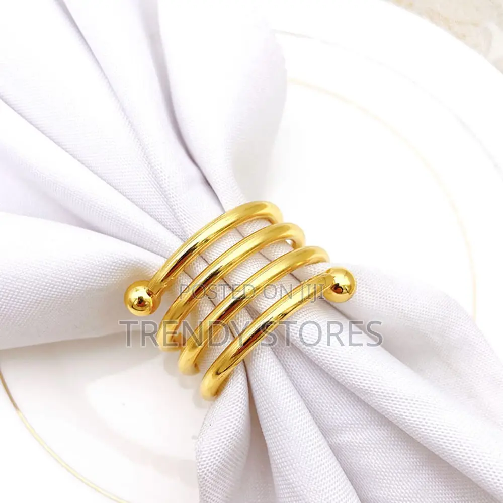 Gold Spiral Alloy Napkin Holder