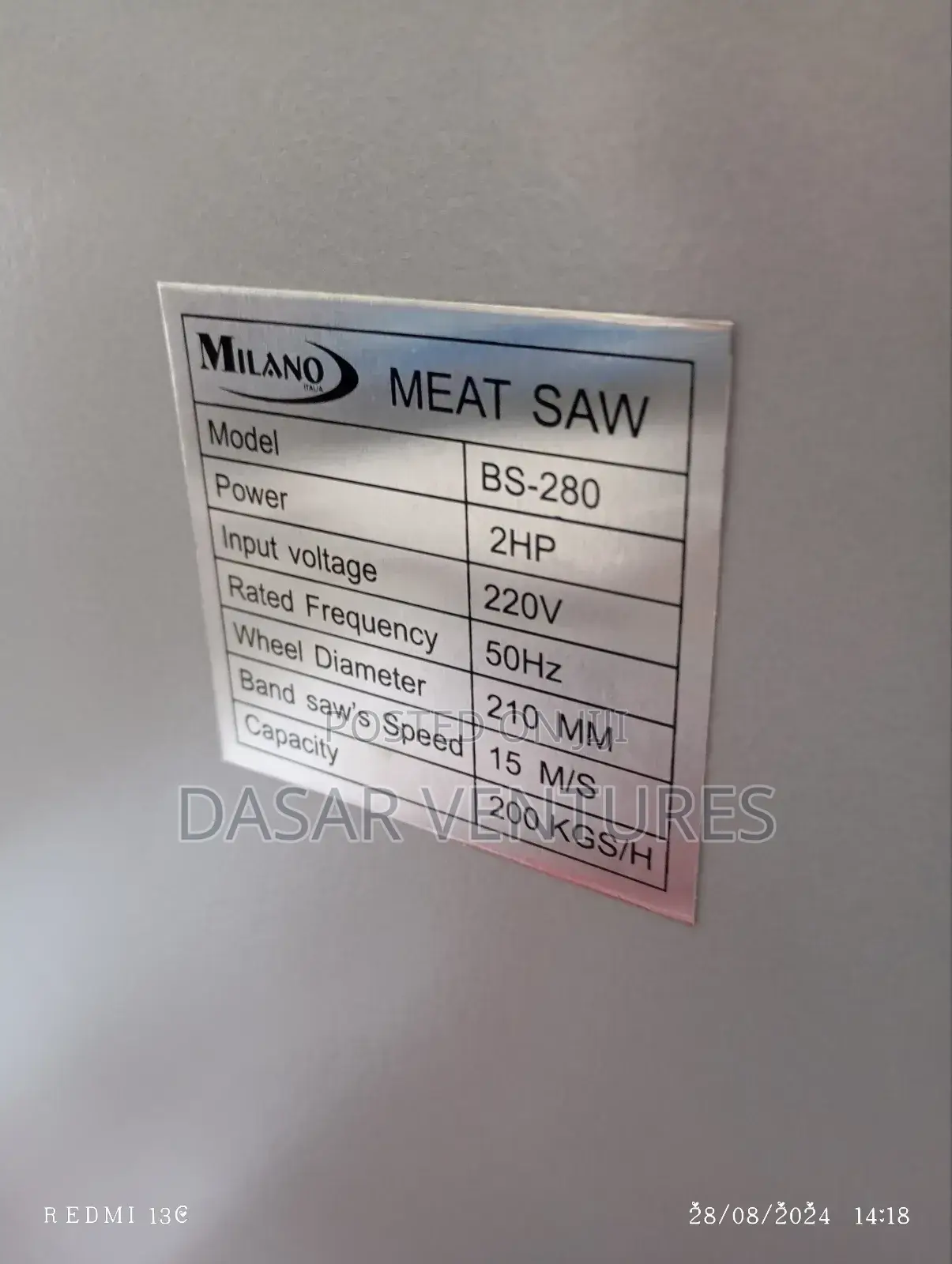 Meat Saw Machine Bs-280 200kgs/Hr