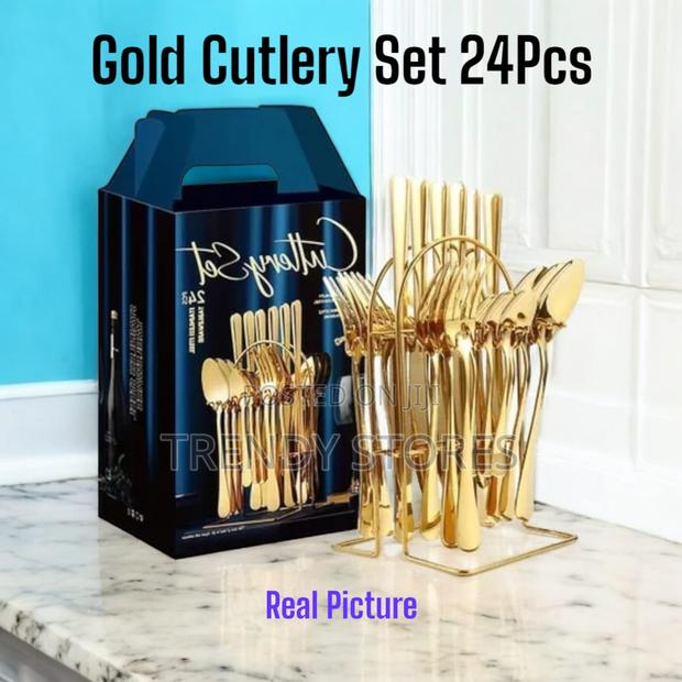 Gold Cutlery Set 24 PCS - main view