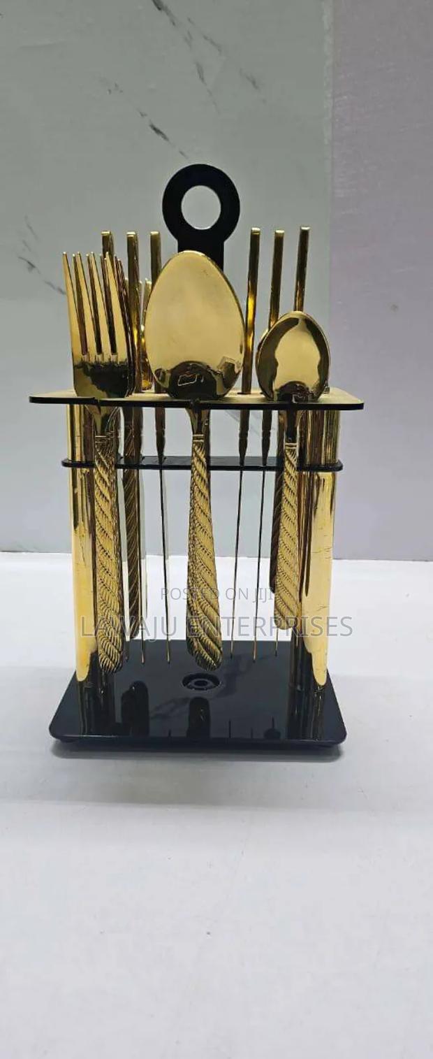 Heavy Duty 24 PCS Cutlery Set Stand Box