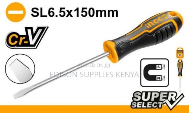6mm Flat Screwdriver INGCO Slotted Screwdriver Heavy Duty - thumbnail 3