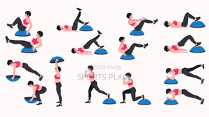 Bosu Ball Gym Home Balance Trainer With Free Pump