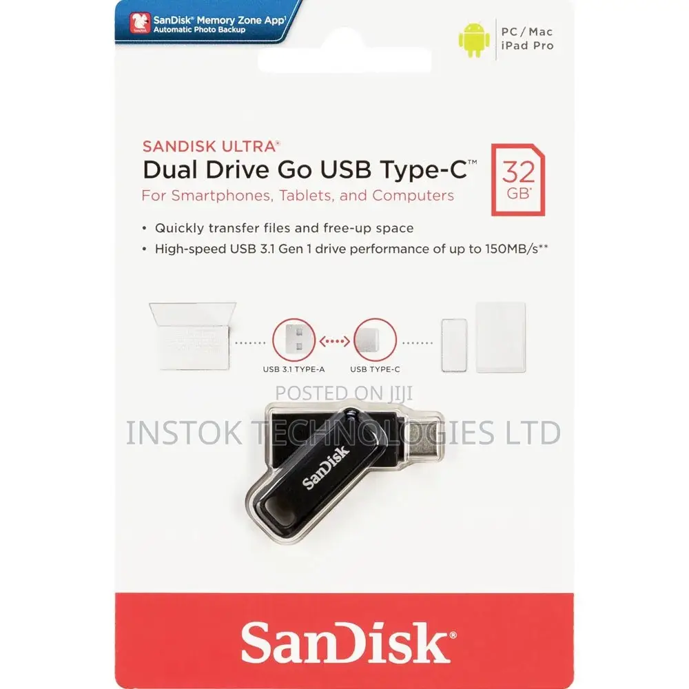 Sandisk Ultra Dual Drive Go 32GB 2-in-1 Flash Drive