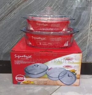 2pc Borosilicate Casserole With Lid /Baking Glass Tin
