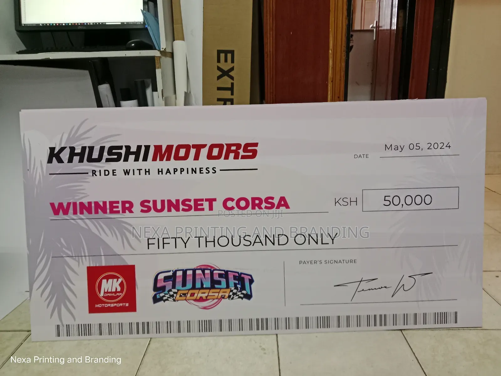 Presentation Dummy Cheques Customized