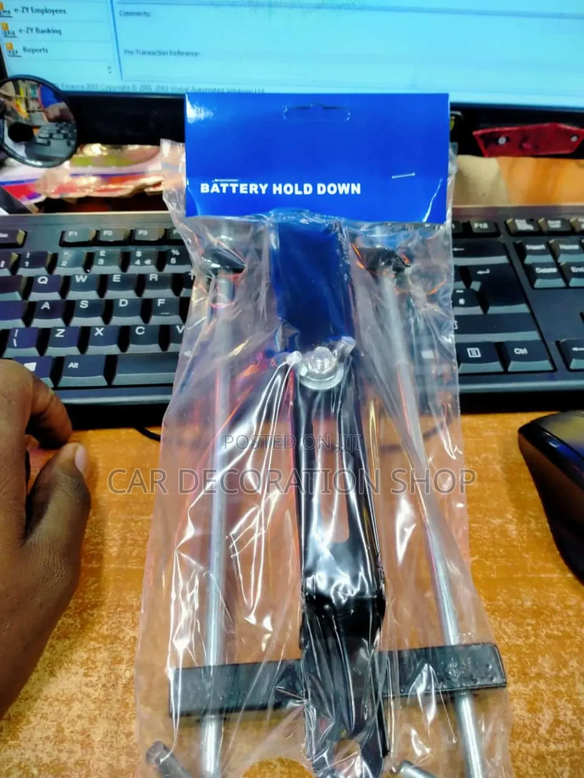 Metallic Adjustable Battery Hold Down