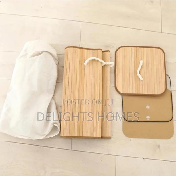 FOLDABLE LARGE CAPACITY Wooden Laundry Basket* - thumbnail 2