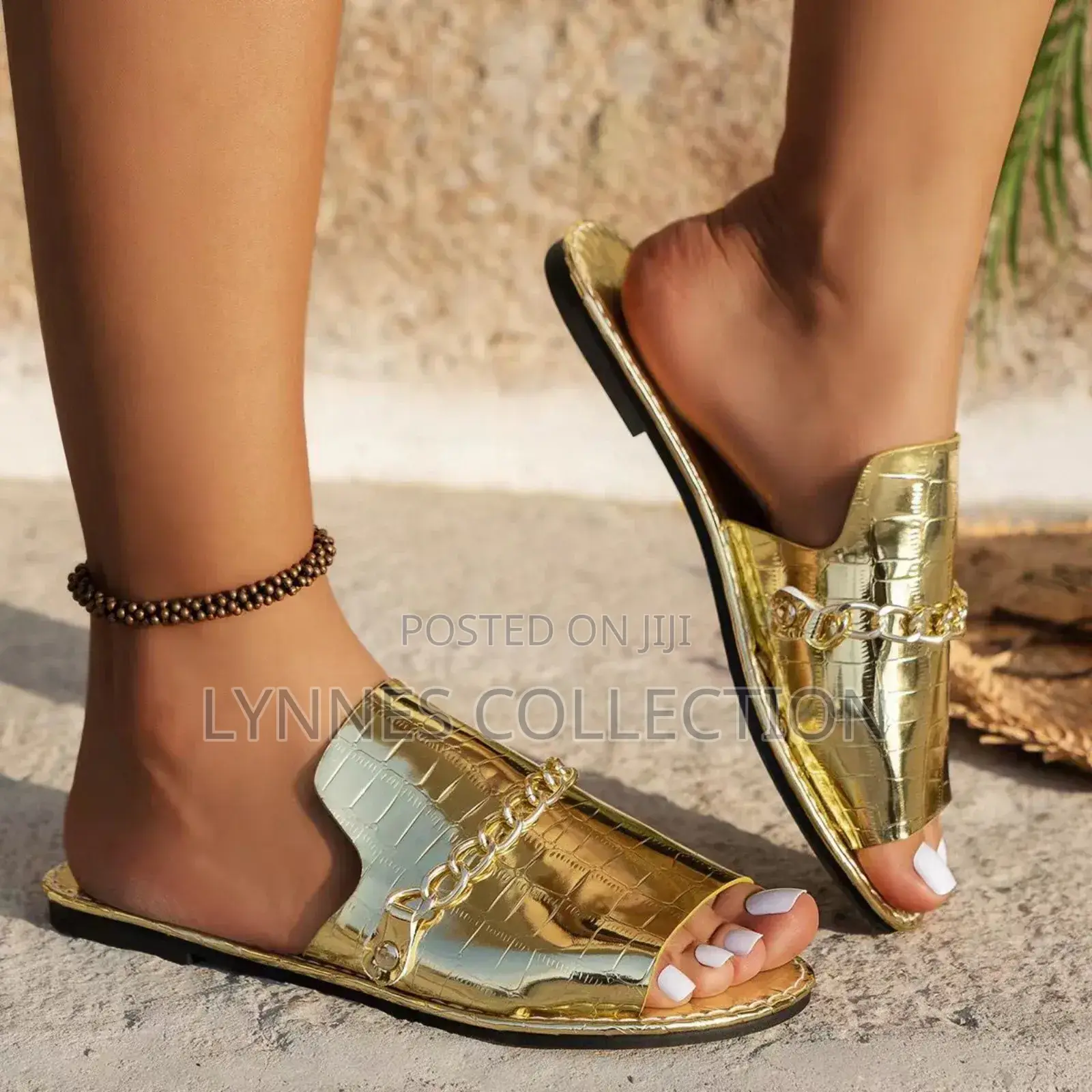 Chained Leather Sandals
