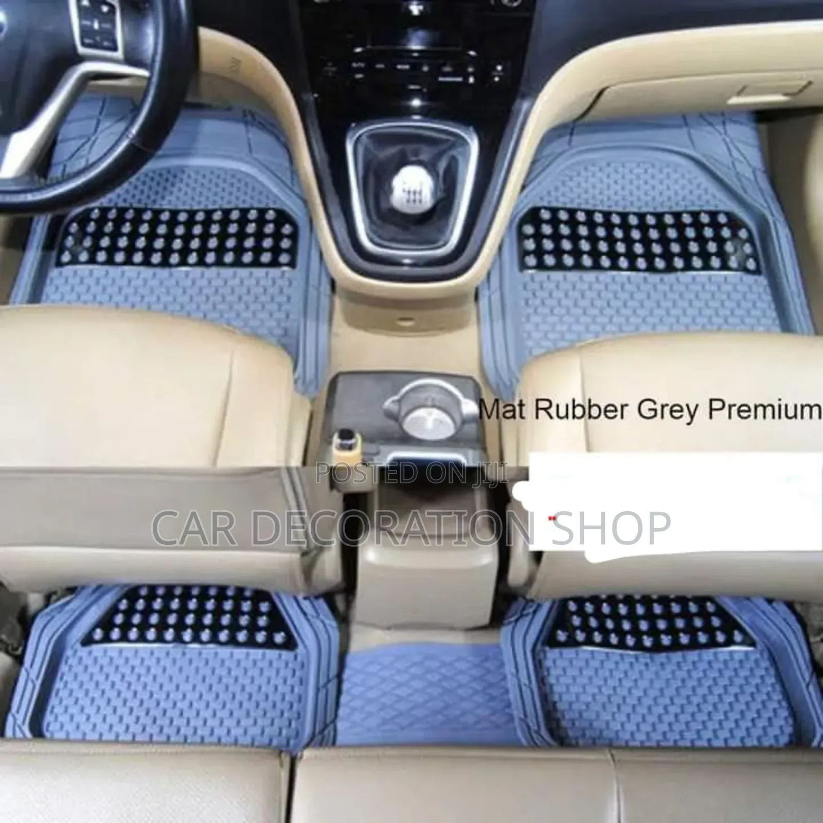 Grey Premium Car Carpet Floor Mats