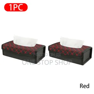 Black Leather With Red Stitches Saviette Dashboard Holder
