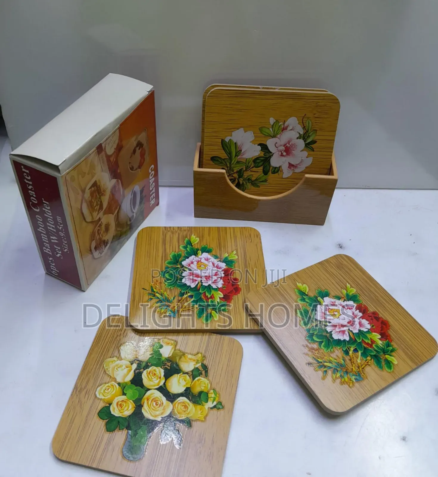 6 PCS Coasters With Stand-Alp