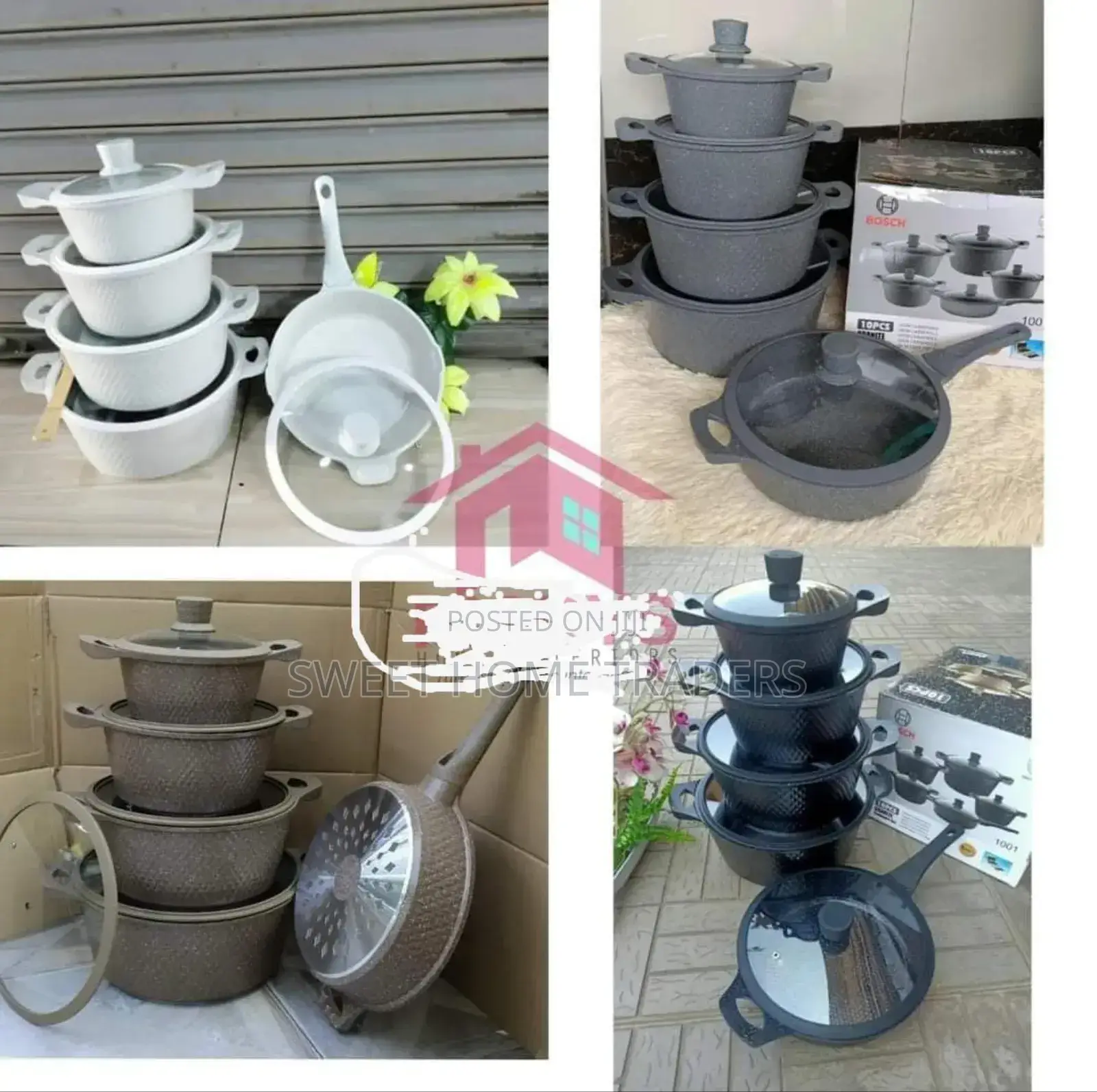 Bosch 11pc Cookware With Silicone Lid Covers