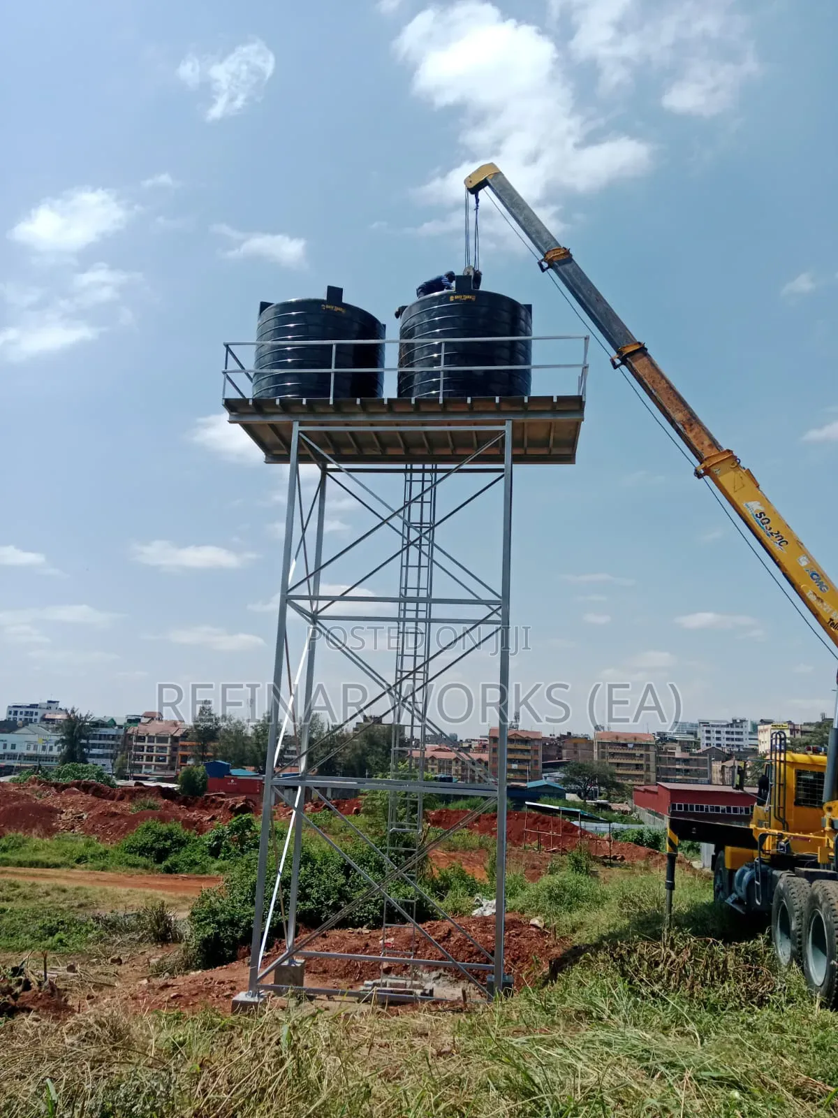 Water Tower Construction - Solar Pumping Borehole Services
