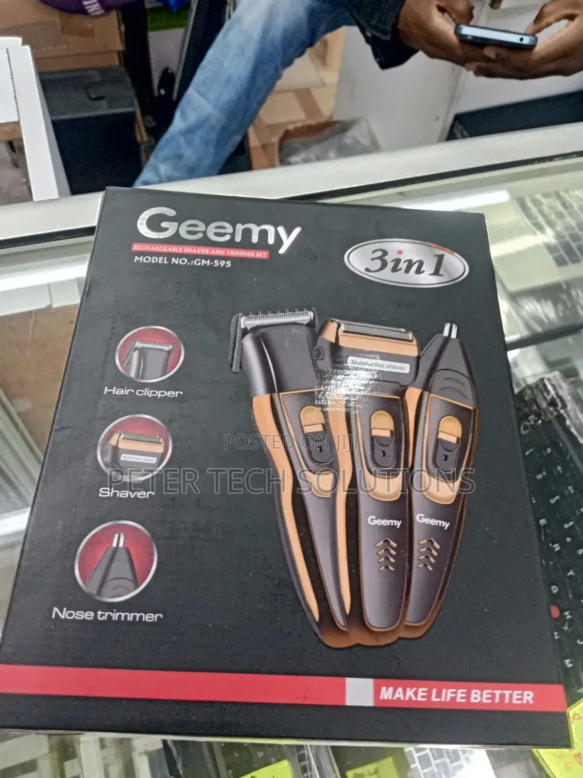 Geemy 3 in 1 Rechargeable Hair Shaving Machine
