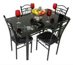 Glass 4 Sitter Executive Dining Table