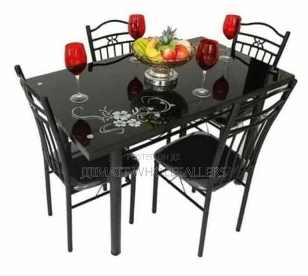 Glass 4 Sitter Executive Dining Table