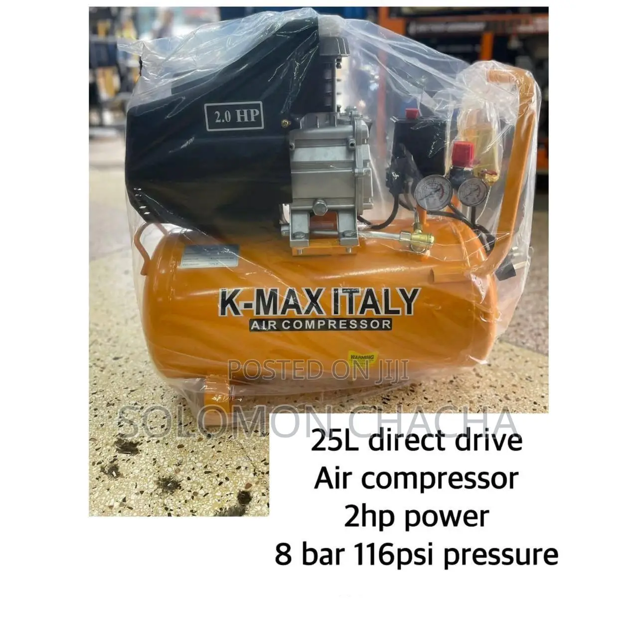 KMAX ITALY 25L Direct Drive 8 Bar 116psi Air Compressor 2hp