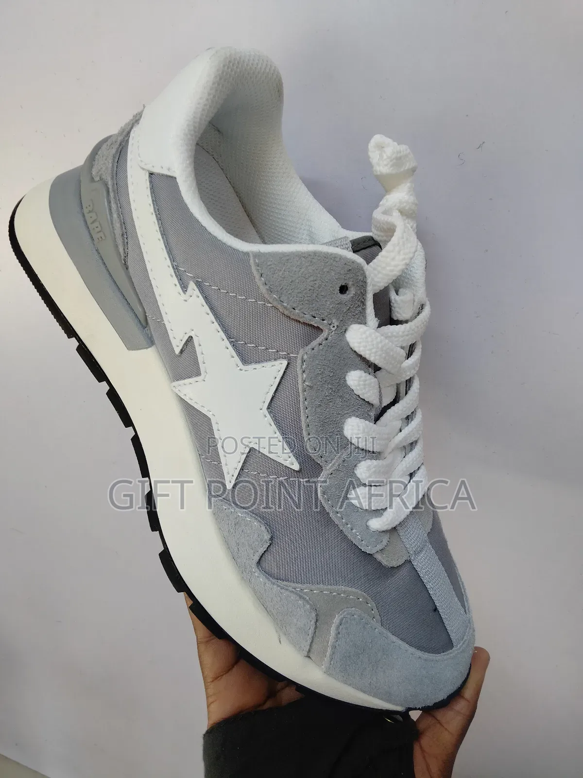 Gray a Bathing Ape Bape Sta Low Cut Sneakers