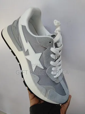 Gray a Bathing Ape Bape Sta Low Cut Sneakers