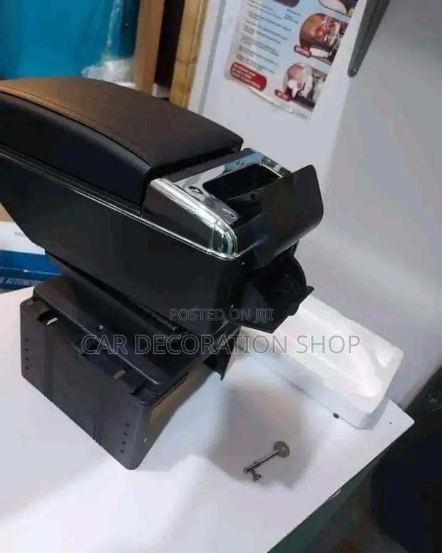 Brand New Black Armrest Console for Cars With Cupholders