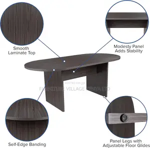 1 8m Oval Shaped Conference Room Table