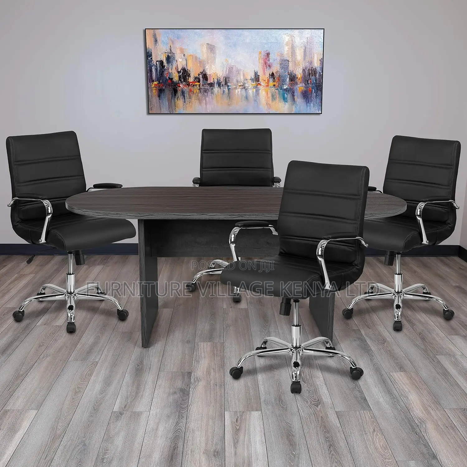 1 8m Oval Shaped Conference Room Table