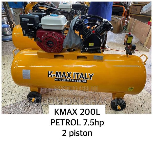Kmax Italy 200L Petrol Driven Air Compressor 2 Piston - main view