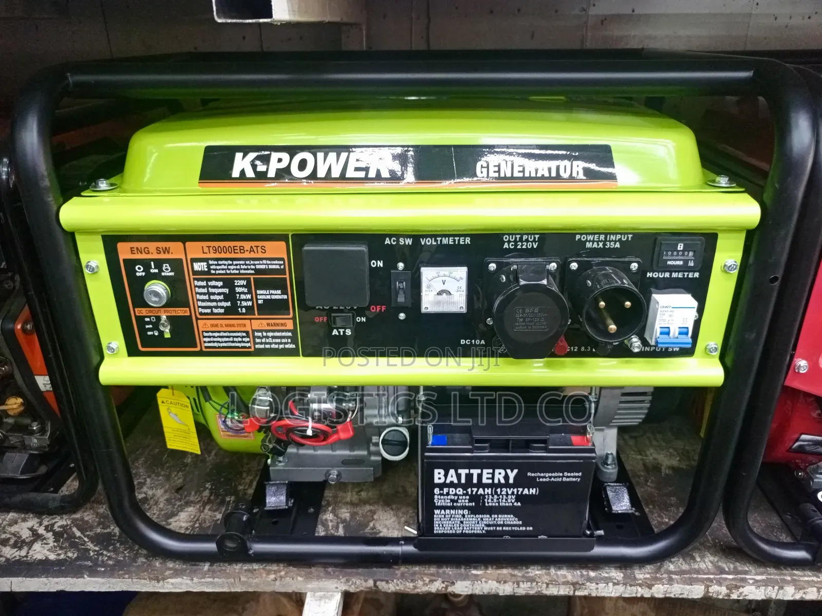 K-Power LT9000EB-ATS 7KVA Automatic Gasoline Generator.